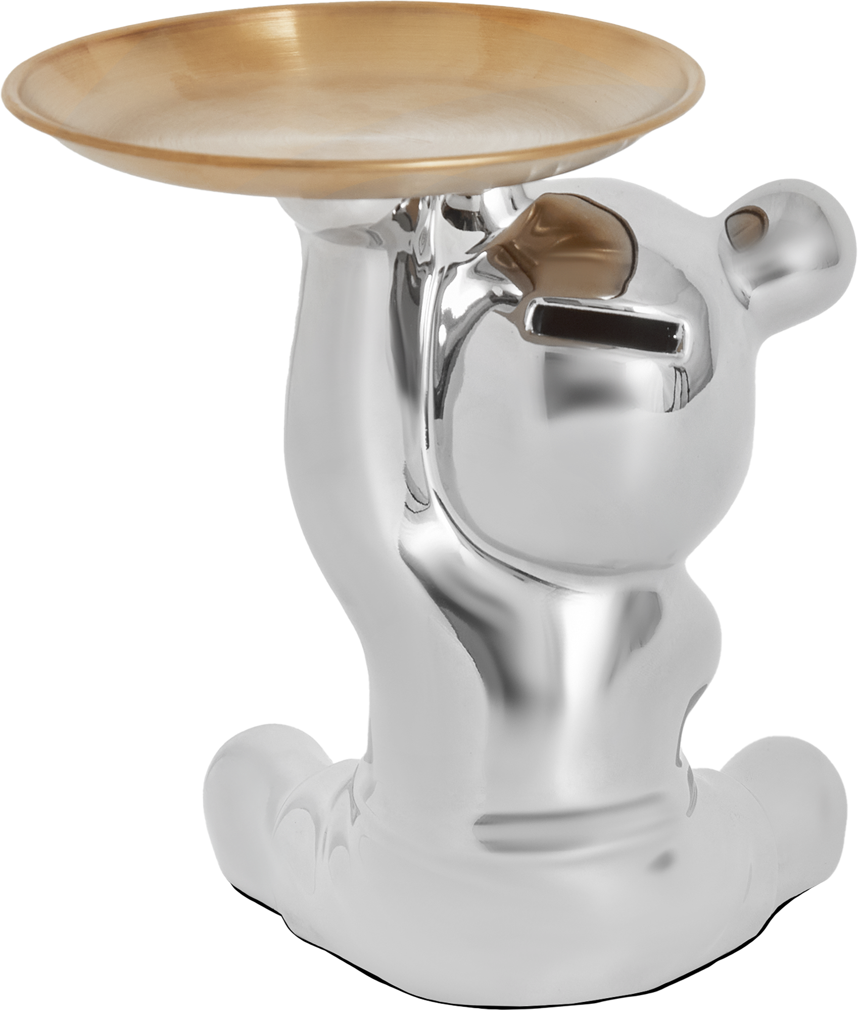 Декоративная подставка Мишка керамическая серебристая 18×20 см 86383346 Santreyd STLM-0068369 - Вид №3