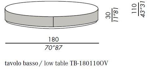 Meridiani Низкий овальный журнальный столик из латуни sun-id-1400615 - Вид №5