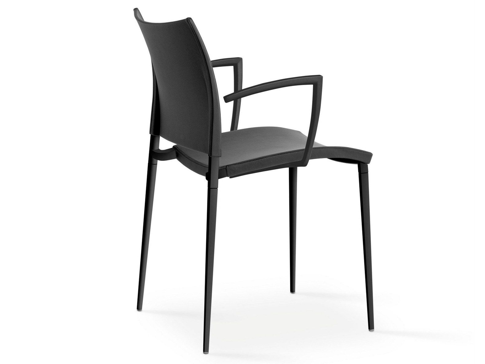 Штабелируемый стул с кожаной обивкой Desalto песок ARCH-00080066