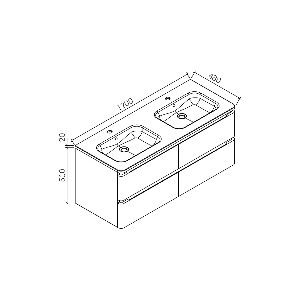 VMC-1A120WO База под раковину Vincea Alba Santreyd - Вид №1