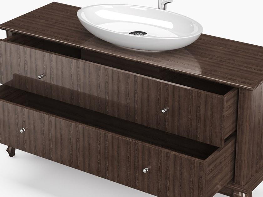 DWFI Тумба под умывальник из фанерованной древесины с ящиками  00002188  - Вид №1