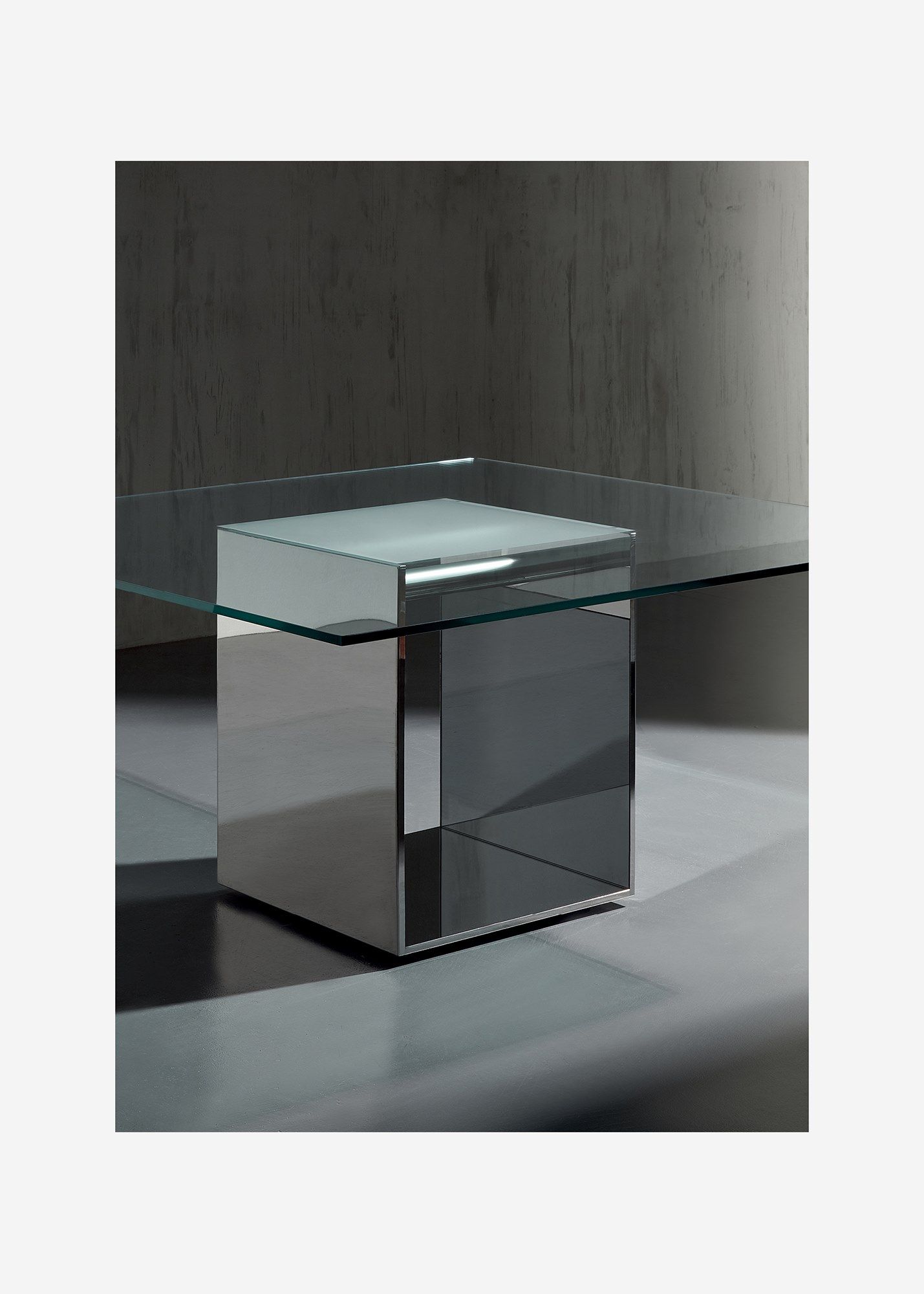 Квадратный стол из нержавеющей стали и стекла ACERBIS GLIMM ARCH-00068999 - Вид №2