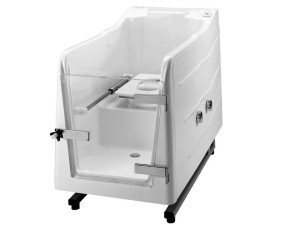 Стеклопластиковая водонепроницаемая ванна со встроенным туалетом с дверью