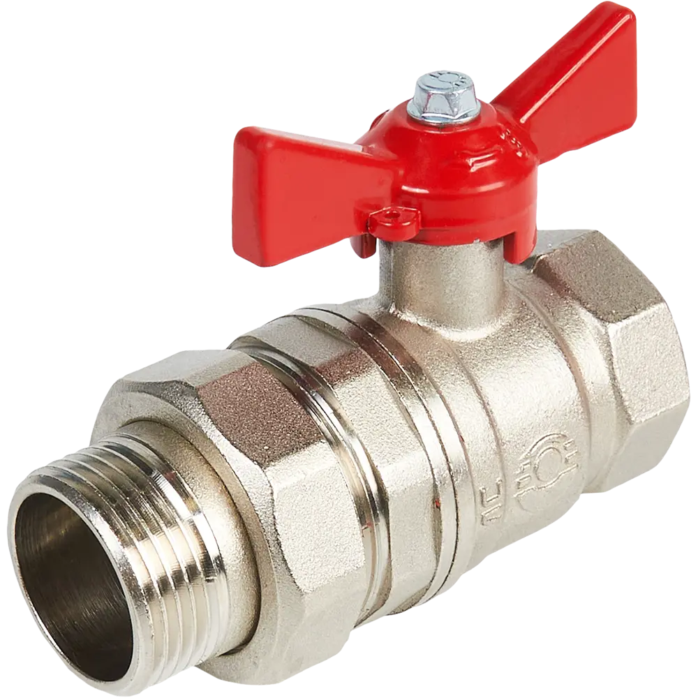 84505440 Кран шаровой Valfex 1" с американкой внутренняя-наружная резьба ручка бабочка STLM-0050711 