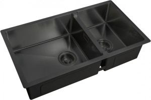 Мойка кухонная ZorG Light ZL R 780-2-440 GRAFIT из нержавеющей стали, графит