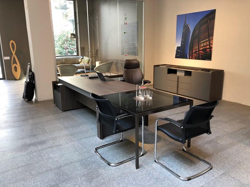 CUF Milano Рабочий стол из ламината со стеклянным столом Vittoria Vi 02 + vi ta 60 - Вид №3