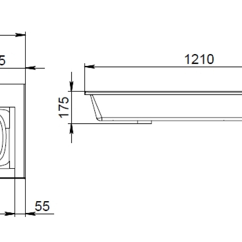 M70AWCD1202WG Раковина мебельная керамическая 120 см встроенная цвет: белый глянец AM.PM Spirit 2.0  - Вид №2