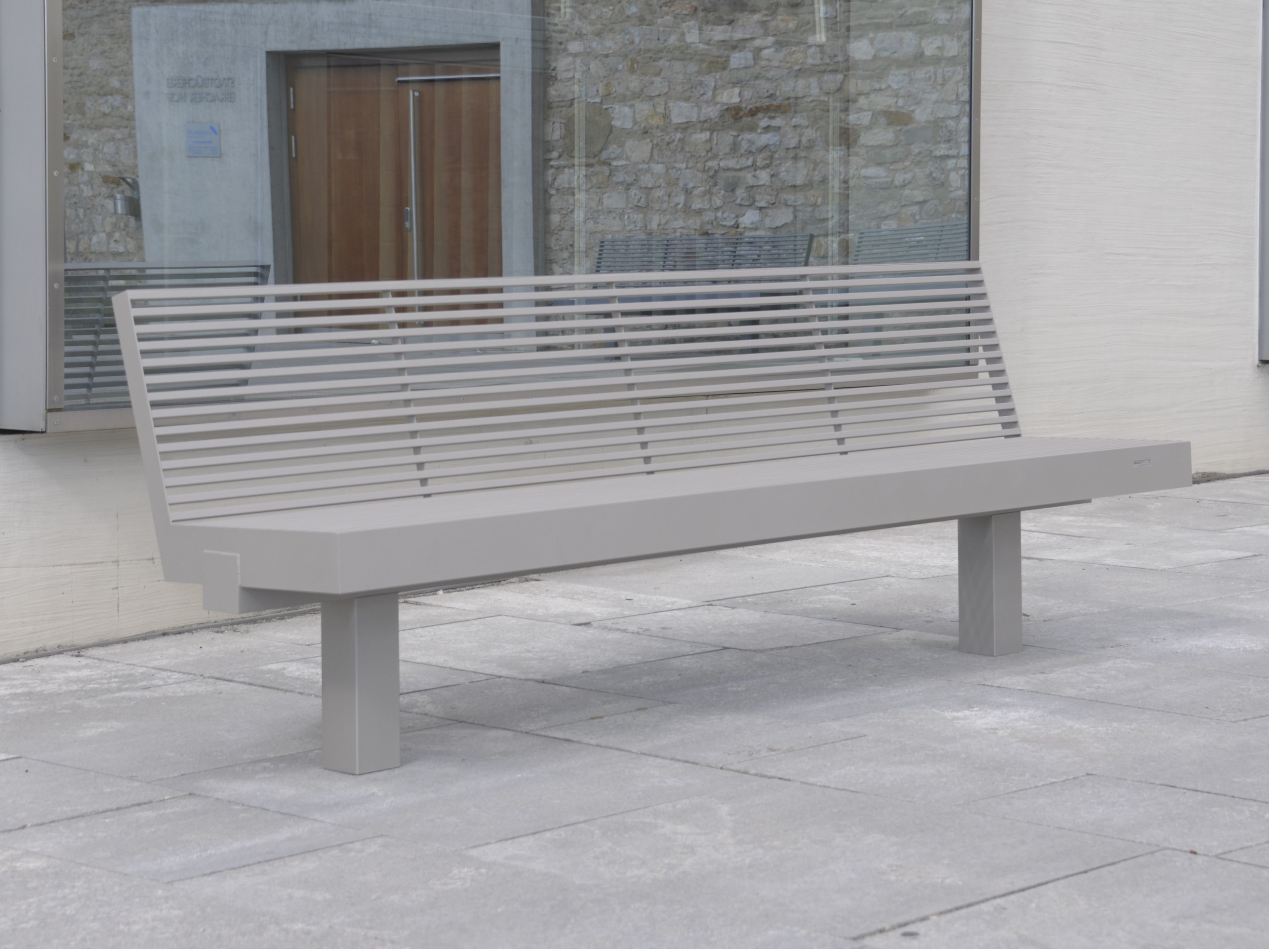 Скамья из нержавеющей стали со спинкой BENKERT BANKE Sicorum ARCH-00136131 - Вид №1