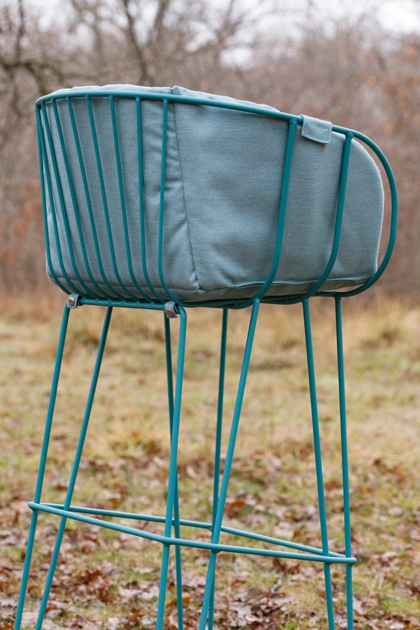 iSimar Стул высокий стальной с обивкой и спинкой Olivo 9164 / 9165 - Вид №2