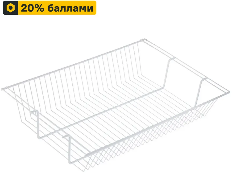 Полка-корзина Larvij для гардеробной системы с бортами 60×40 см 81959746
