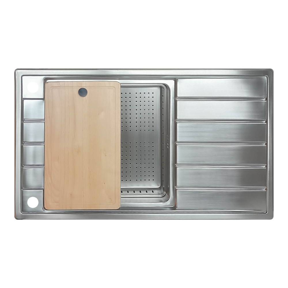 Кухонные мойки Eco Roma SMR-8650AKR.B(вентиль-автомат) SEAMAN  - Вид №1