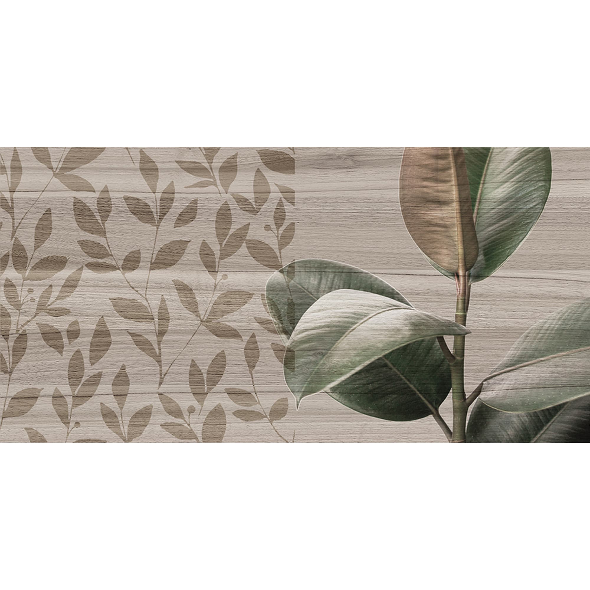 82794813 Плитка настенная с узором 20х40 см 1.2 м² цвет серый Organic Santreyd - Вид №2