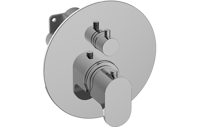 E-18036-LM44E-T UNI-BOX - 3/4" Внутренний термостат с переключателем на два выхода - внешняя часть GRAFF Ametis