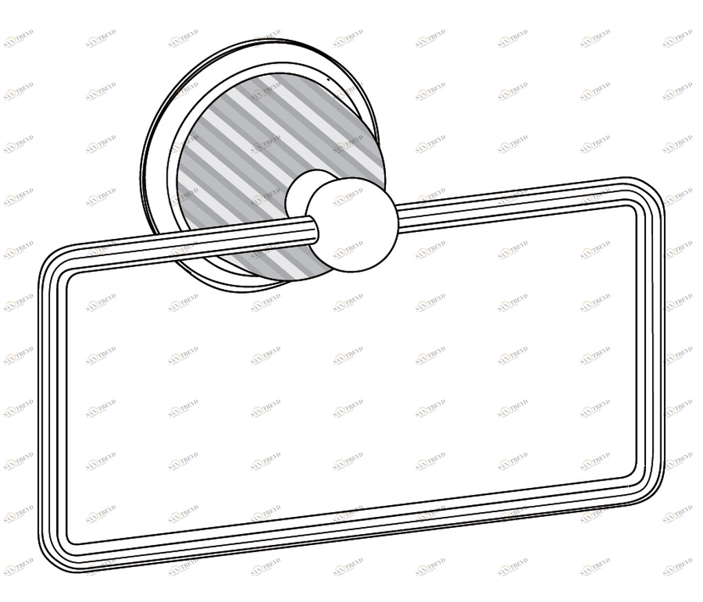 C68-511 C68-511 Держатель для полотенец настенный ХРУСТАЛЬНЫЙ КУПОЛ Cristal & Bronze COUPOLE CRISTAL 