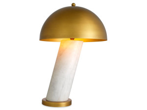 Настольная лампа из мрамора и латуни