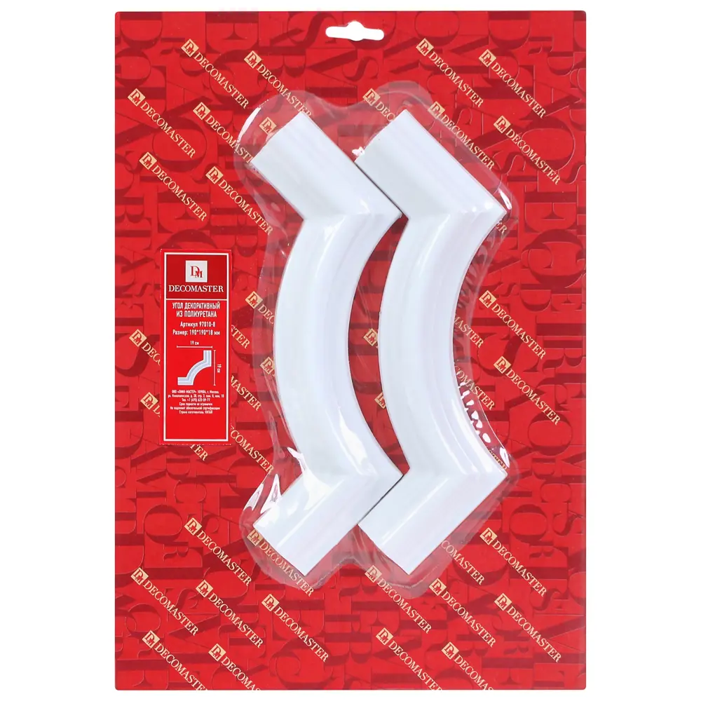 Угловой элемент полиуретан Decomaster 97010-8 белый 40 мм 2 шт STLM-2101728 - Вид №1