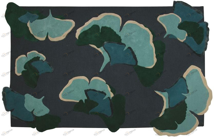 Toulemonde Bochart Прямоугольный коврик ручной работы с цветочным рисунком The designers sun-id-1449240