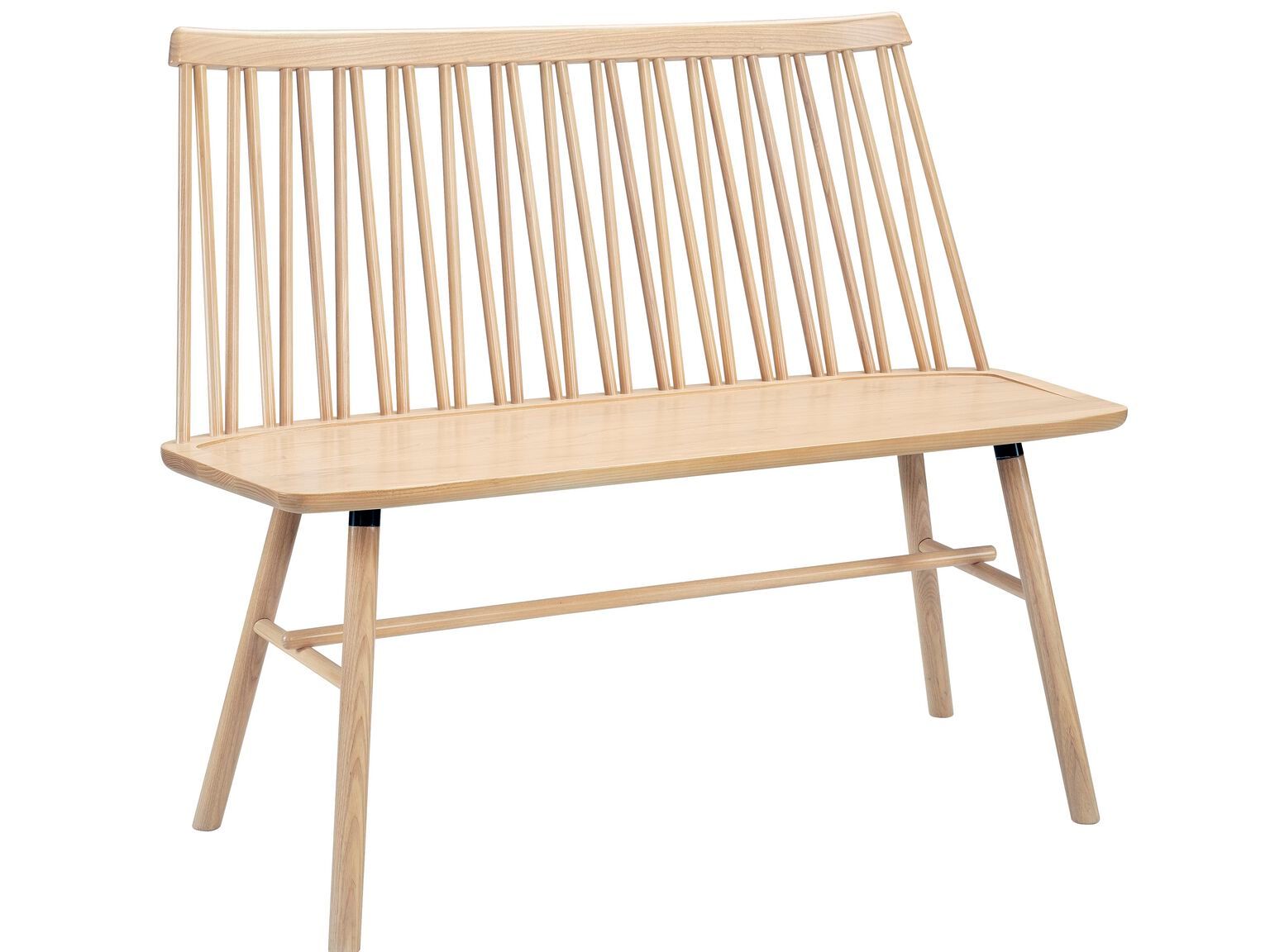 Скамейка из белого дуба со спинкой Hans K ZigZag ARCH-00019715