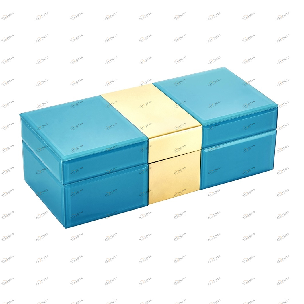 Шкатулка Nura BUREAU  263037 Голубой;золото 