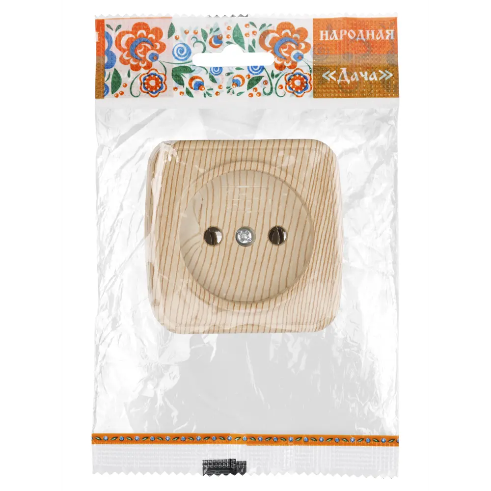 Розетка накладная TDM Electric Дача в цвете сосна 89376327 Серия отсутствует STLM-1116735 - Вид №5