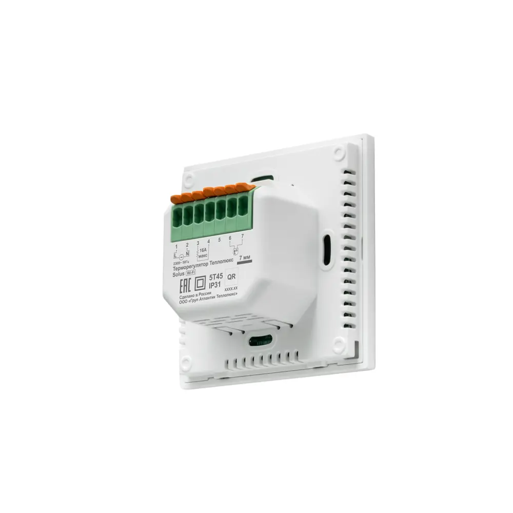 Терморегулятор для теплого пола Теплолюкс Solus сенсорный с Wi-Fi цвет белый STLM-2113805 - Вид №7
