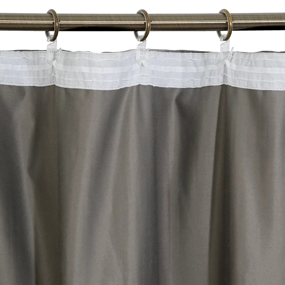 Штора на ленте «Печать Бархат» 200x270 см цвет серый AMORE MIO STLM-2112490 - Вид №3