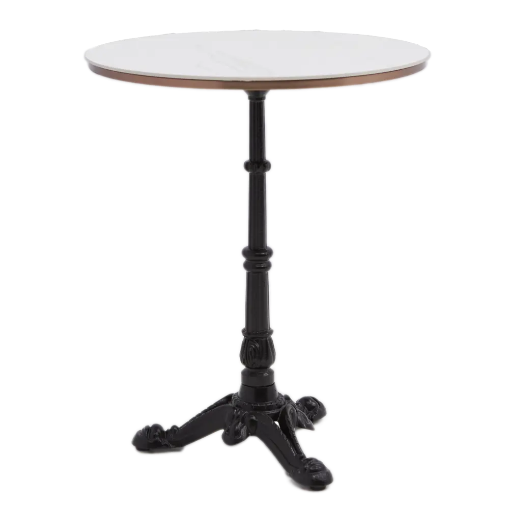 Стол садовый Naterial Paris 60x60x74.5 см чугун/камень цвет бежево-черный STLM-2100781 - Вид №1