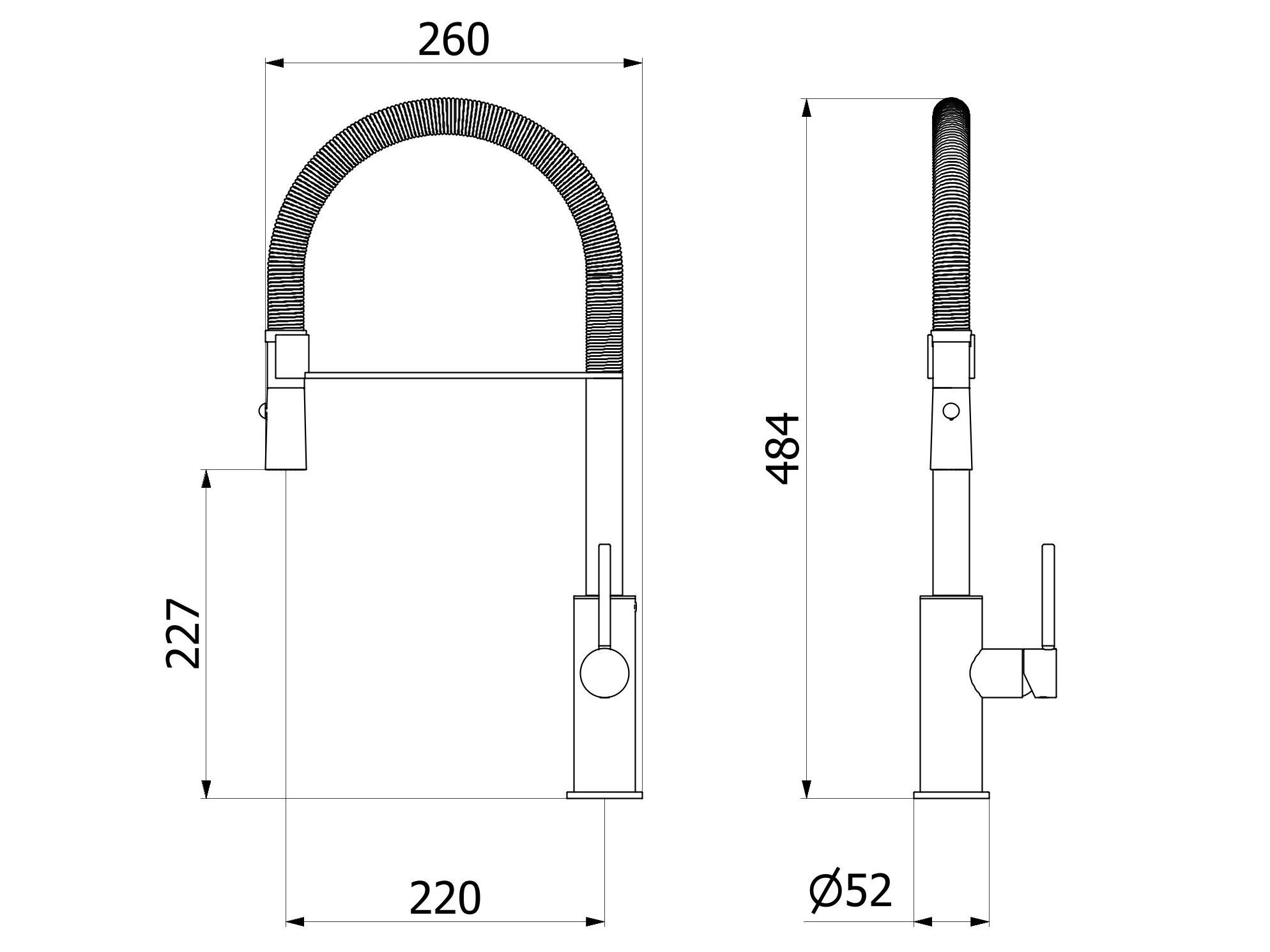 Смеситель для кухни с одной ручкой из нержавеющей стали IB сталь ARCH-00032440 - Вид №2