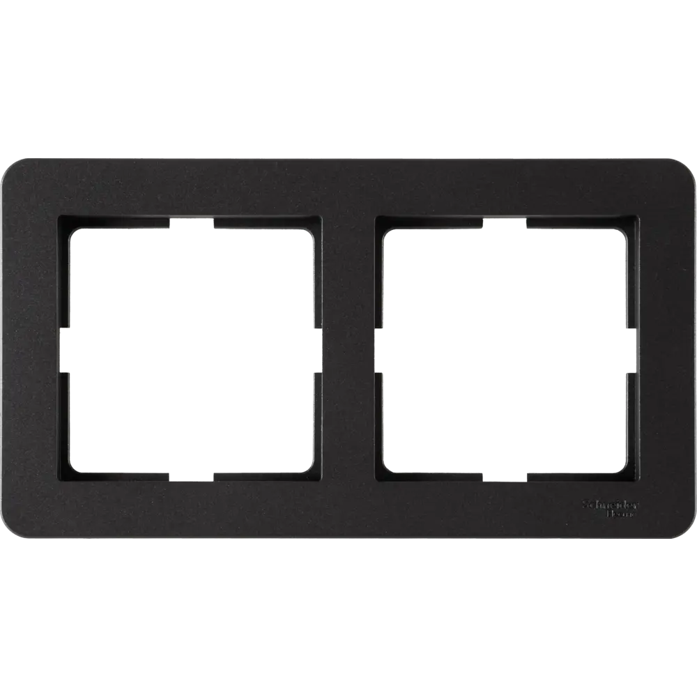 Двухместная рамка SYSTEME ELECTRIC W59 для розеток и выключателей - графит 82593334 STLM-0030827