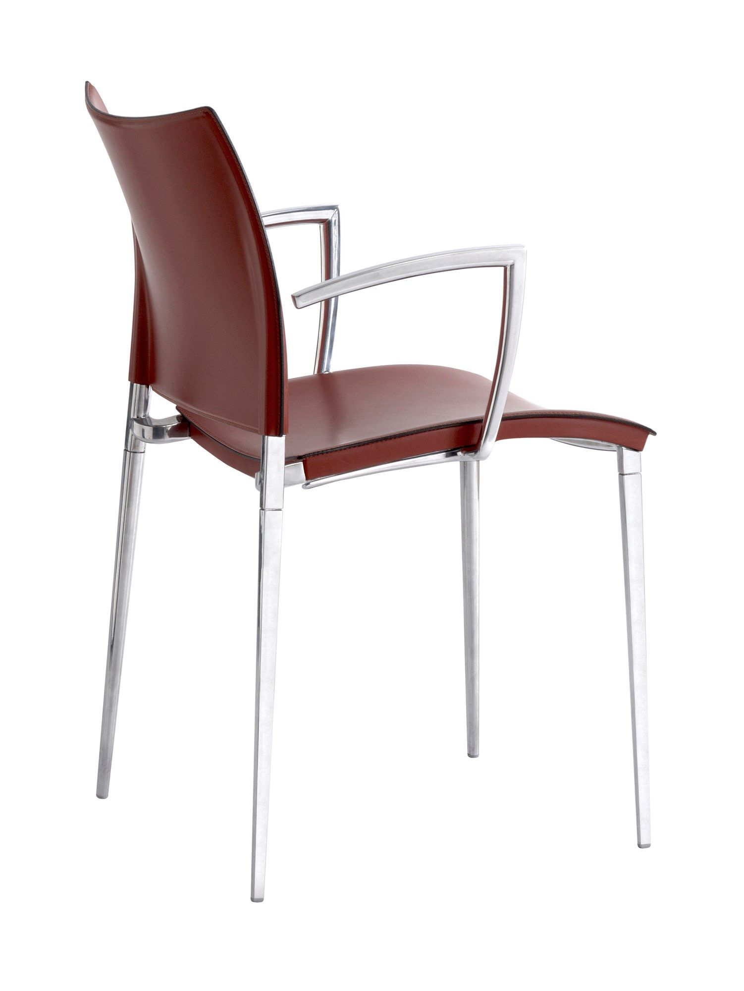 Штабелируемый стул с кожаной обивкой Desalto песок ARCH-00080066 - Вид №2