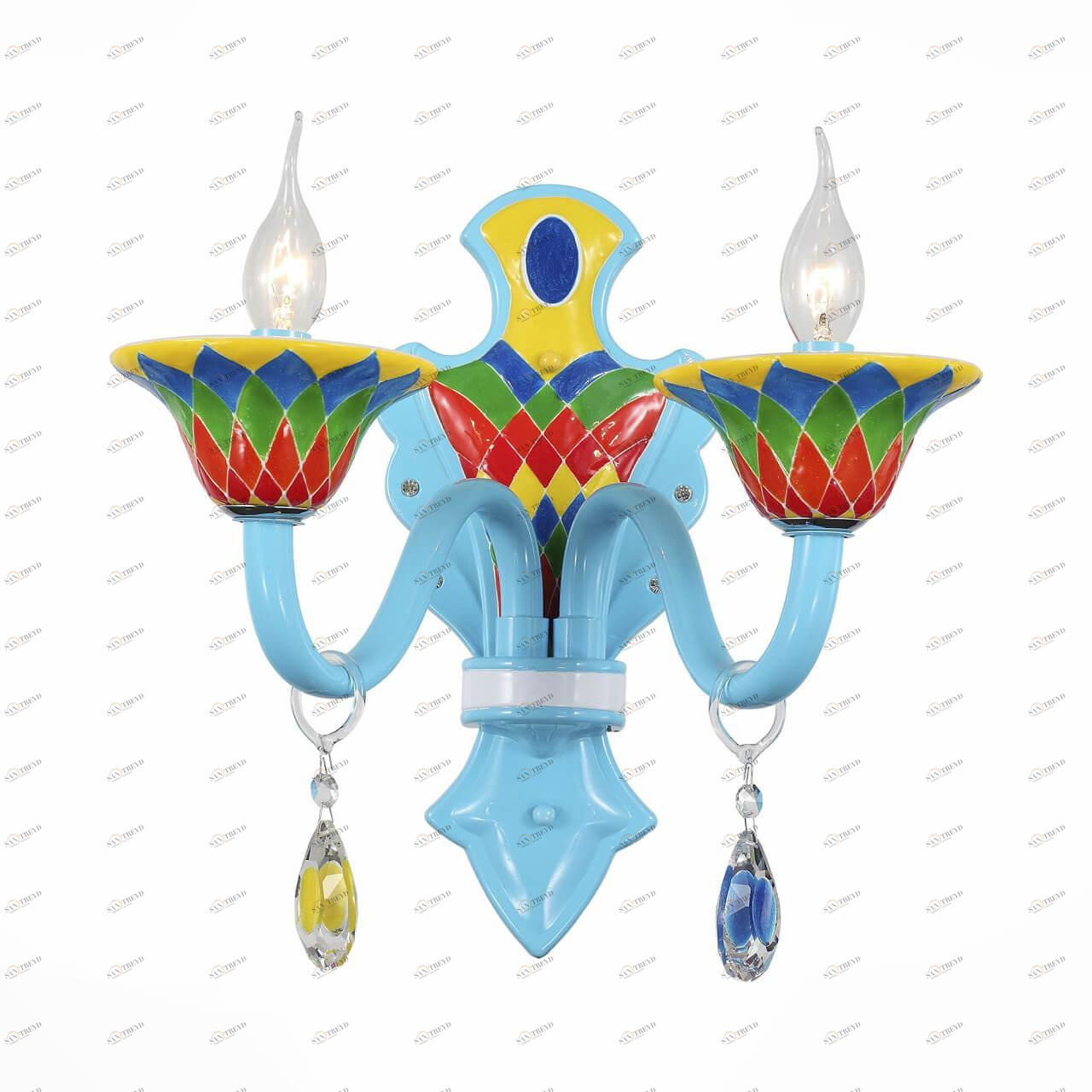 Бра детское Ornato с подвесками ST LUCE ORNATO 326260 Голубой 