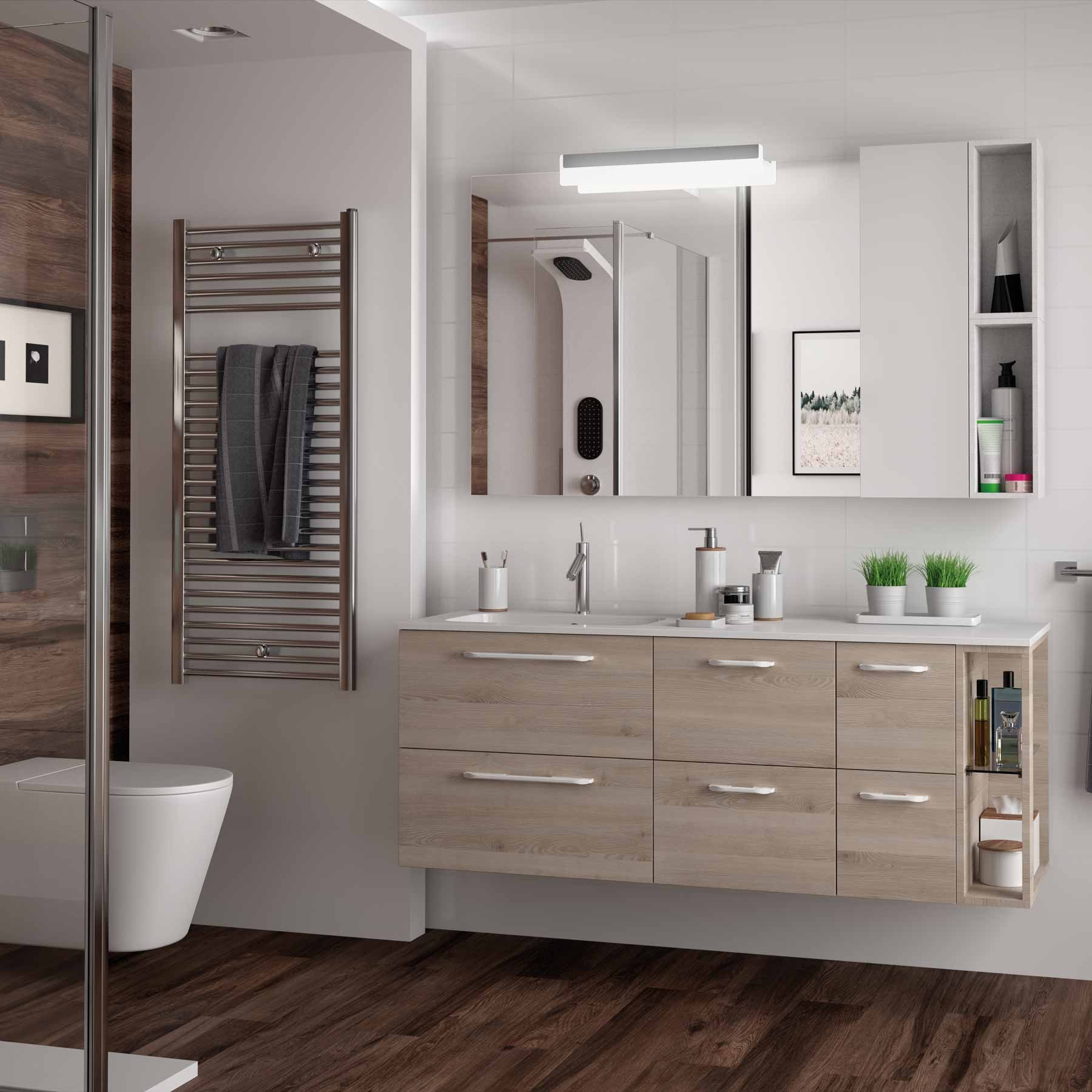 24807 SALGAR Раковина SOFIA 1405 Тумба для хранения справа MINERALMARMO 1405 x 15 x 460 - Вид №2