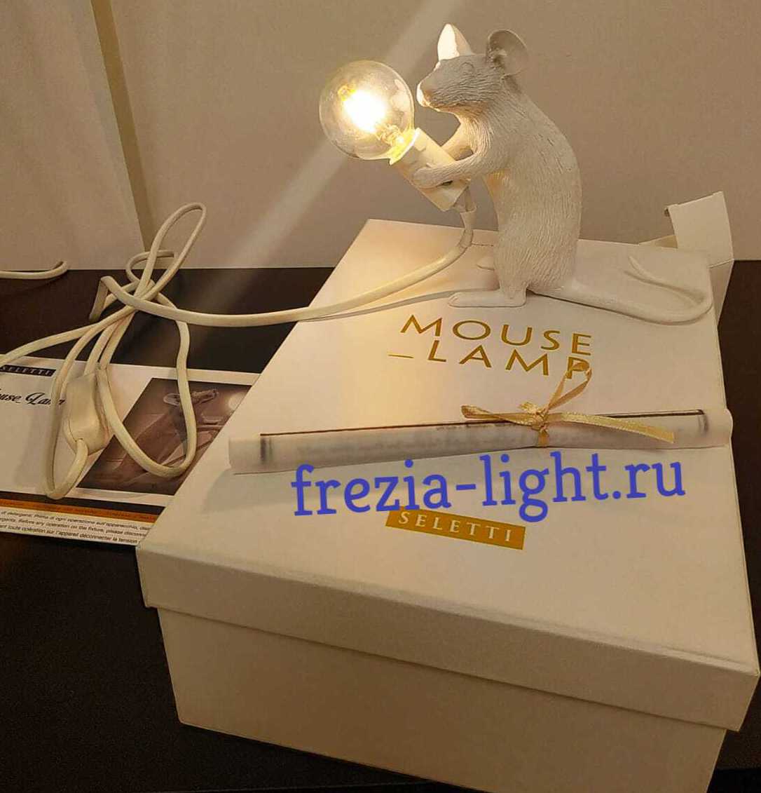 Seletti 14884 standing MOUSE лампа настольная мышь с лампочкой 112070 - Вид №4