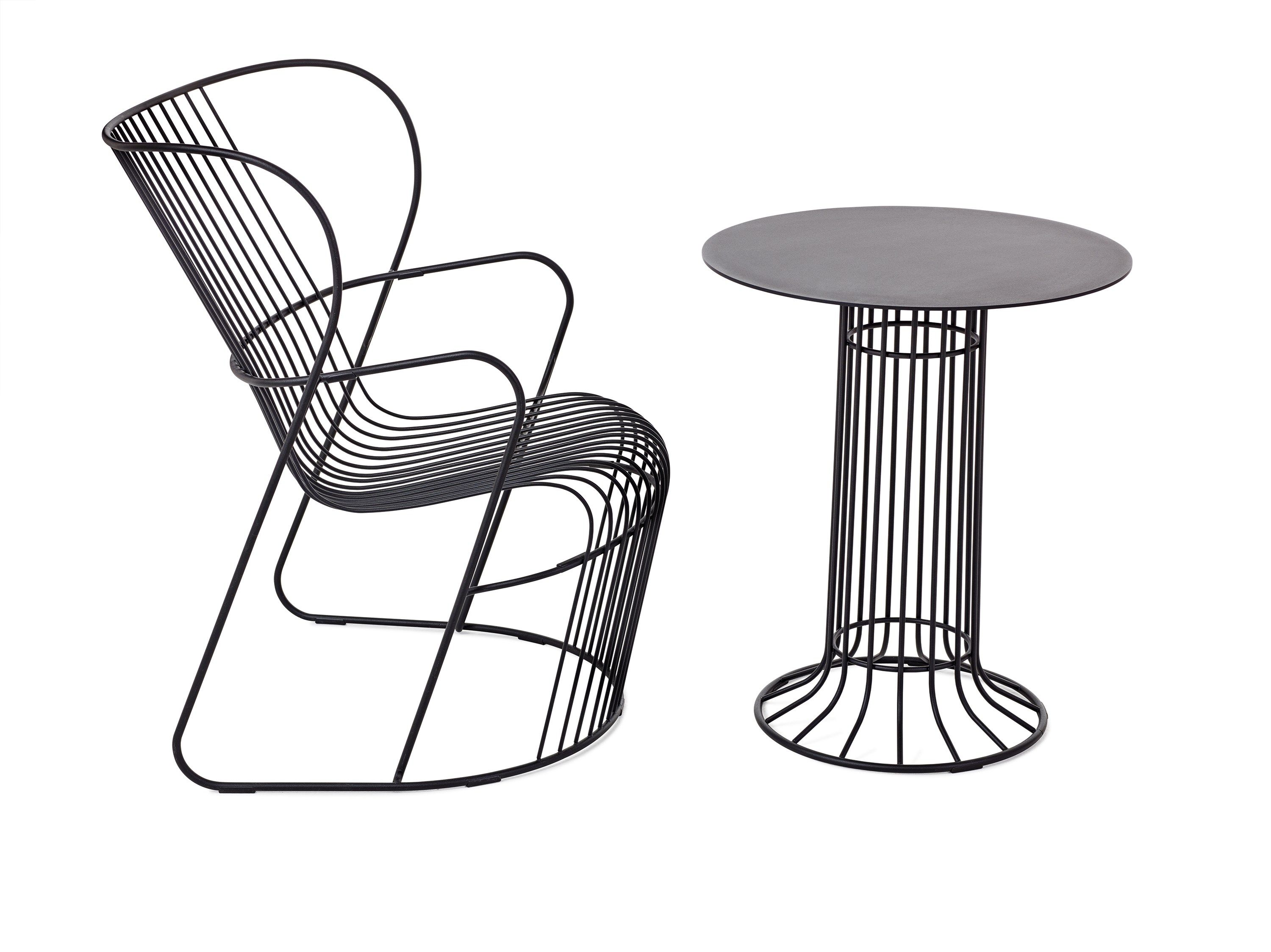 Стальной круглый садовый стол Nola Industrier Kaskad ARCH-00018534 - Вид №1