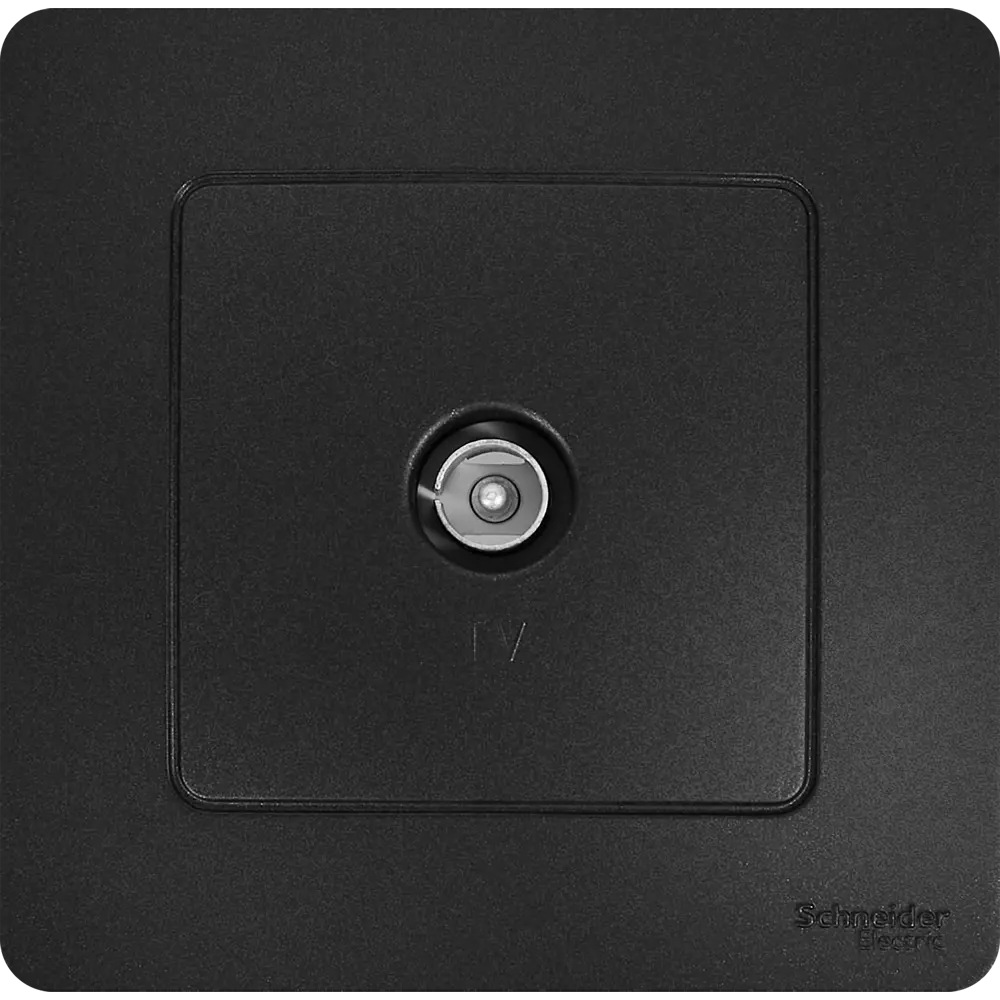 Коннектор ТВ встраиваемый Systeme Electric Blanca цвет антрацит STLM-2014481