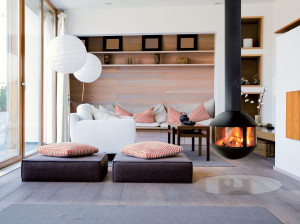 Центральный подвесной камин