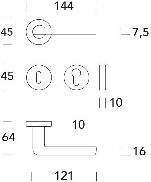Reguitti Ручка из латуни на розетке Q-10 A119mr81635 - Вид №2