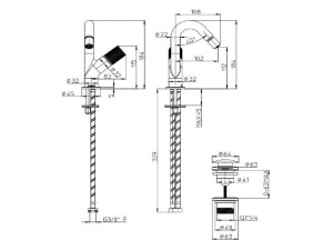 Смеситель для биде из хромированной латуни