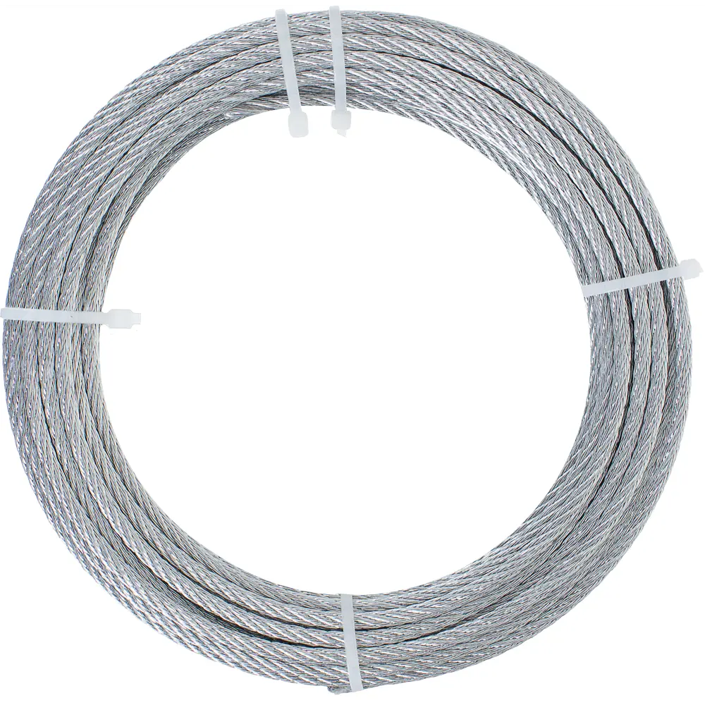 Трос стальной DIN 3055 4 мм 10 м, цвет цинк Santreyd STLM-2038919 - Вид №2