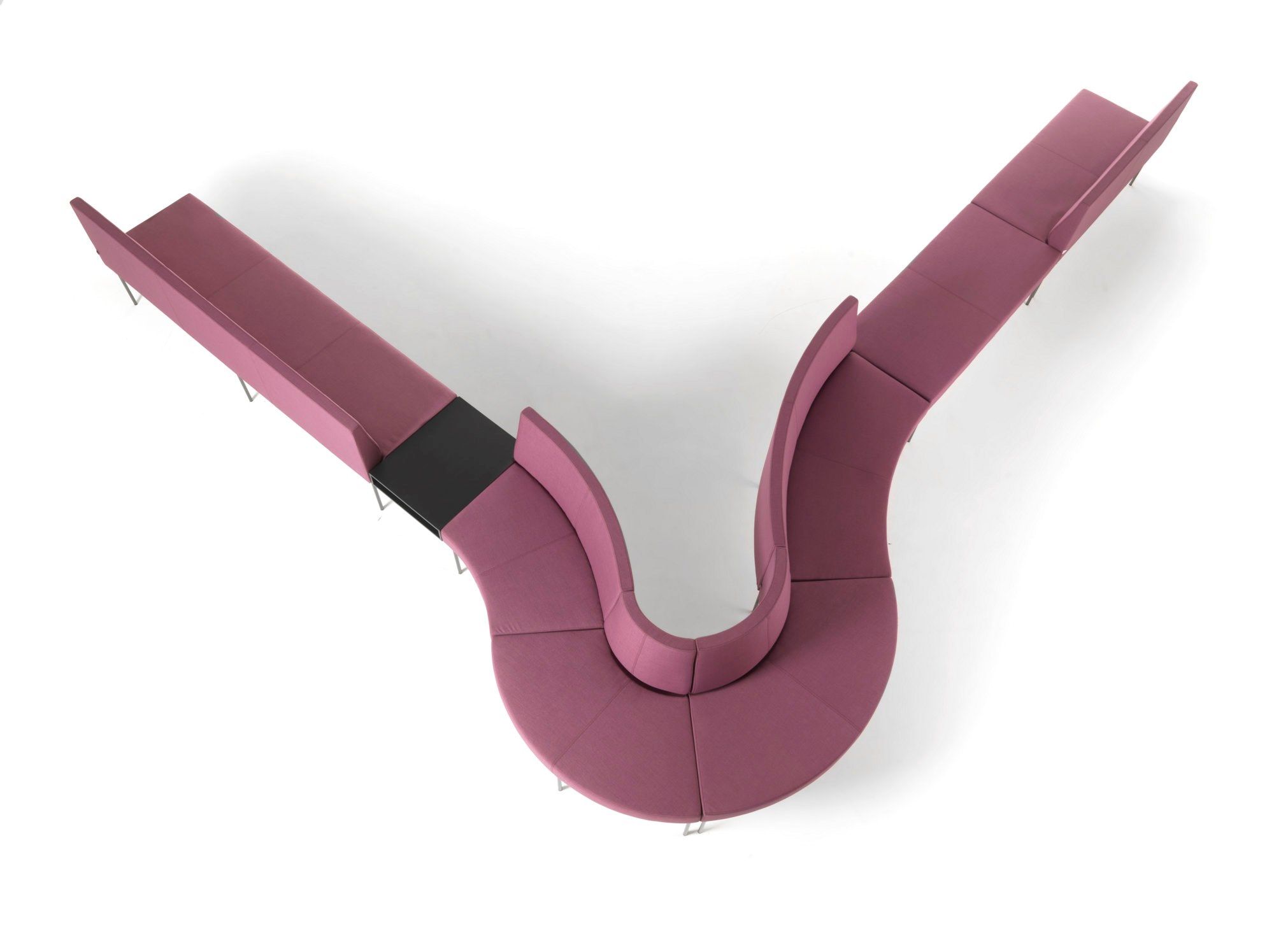 Модульная выпуклая скамья из ткани SITIA Laguna ARCH-00133121 - Вид №17