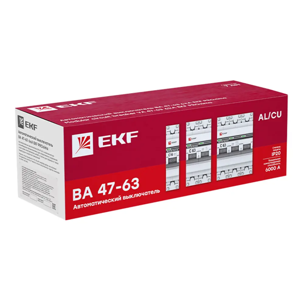 Автоматический выключатель EKF PROxima ВА47-63 2P C25 А 6 кА mcb4763-6-2-25C-pro STLM-2206630 - Вид №3