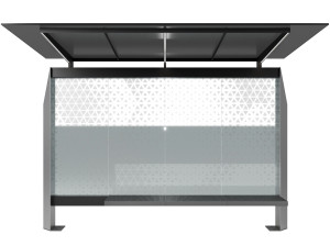 Навес из оцинкованной стали и стекла