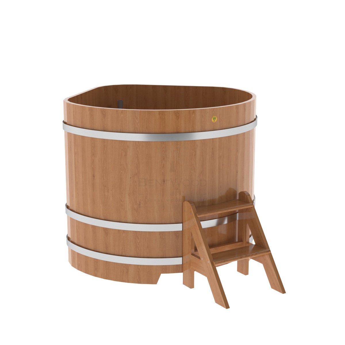 1355 Купель угловая из дуба 1,19х1,19х1,1 натуральная Alyarus 