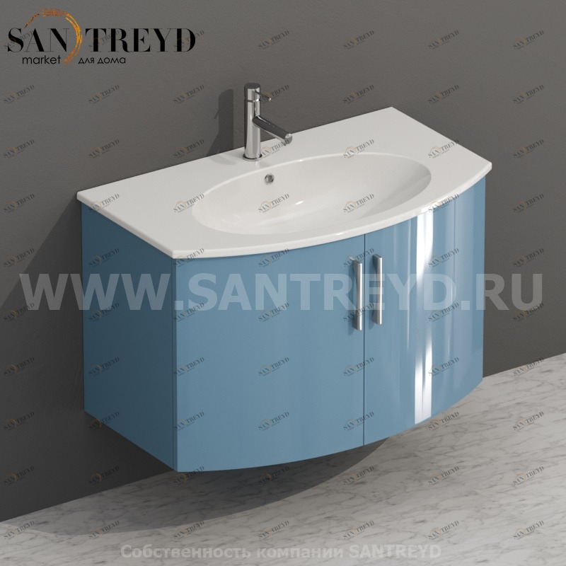 MDMA80Y154 Тумба с двумя створками 78 см синяя Globo 4ALL Италия Ceramica Globo