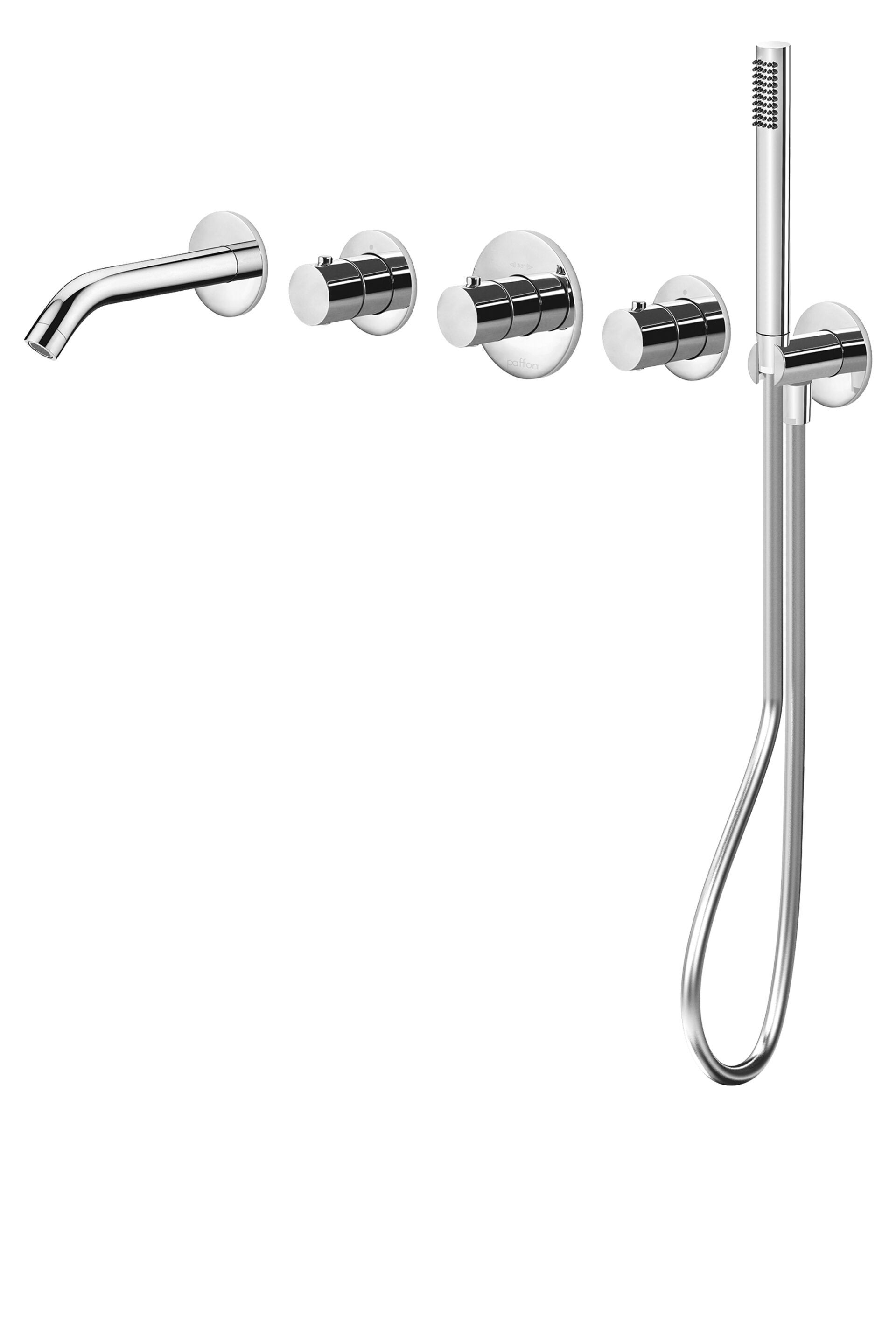 Термостатический настенный смеситель для ванны с ручным душем RUBINETTERIA PAFFONI Modular Box ARCH-00100372 - Вид №3