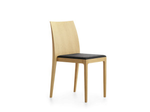 Деревянный мягкий штабелируемый стул