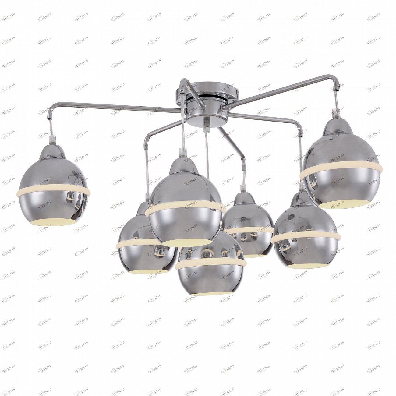 Светильник потолочный на 7 ламп хром Tommasa FR5004CL-07CH FREYA MODERN 00-3957028 Хром