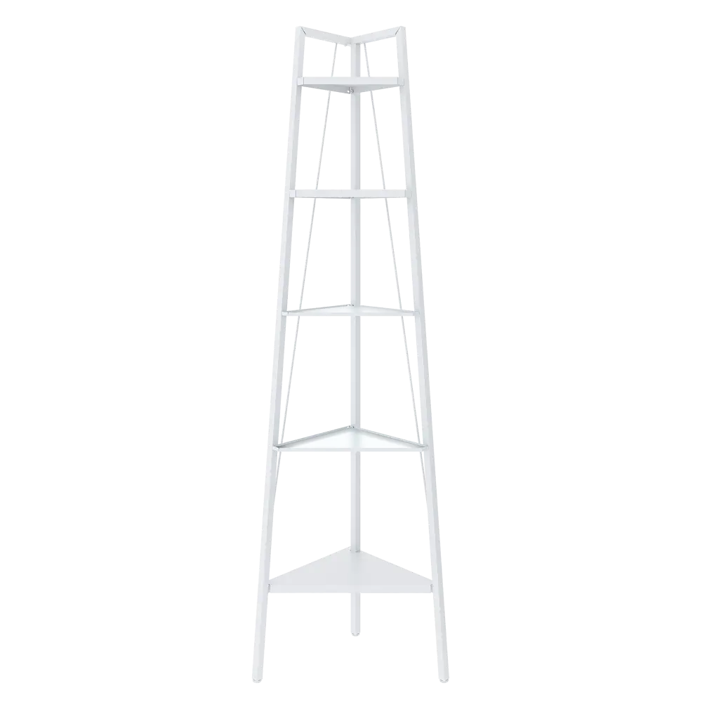 Стеллаж для ванной KONSENSA угловой Бруклин 35x35x170 см цвет белый STLM-2094743