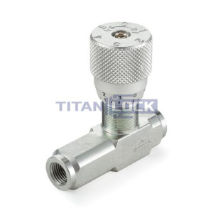 Гидравлический дроссель однонаправленный, 3/8", BP/BP, сталь, TL1WHT3/8FF TITAN LOCK