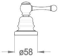 Fir Italia Настенный пульт дистанционного управления из хромированной латуни Melrose 70 sun-id-1412930 - Вид №1